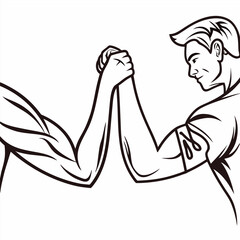 
Brawny caucasian arm