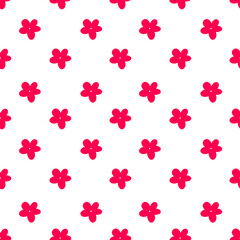 simple floral pattern with pink flowers`
