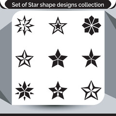 Obraz premium Star Shape Designs Collection A Versatile Set of Star Illustrations and Vector Graphics Featuring Unique Star Shapes