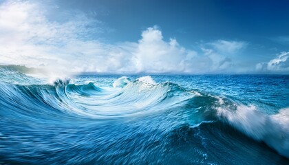 website hero section with animated ocean wave movement
