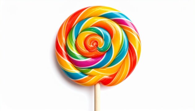 colorful lollipop isolated on white