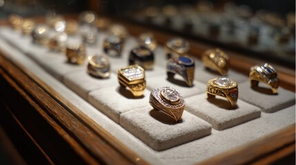 Display of championship rings