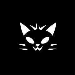 Obraz premium Cat | Black and White Vector illustration