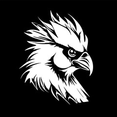 Obraz premium Cockatoo | Black and White Vector illustration