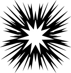 Explosion | Minimalist and Simple Silhouette - Vector illustration