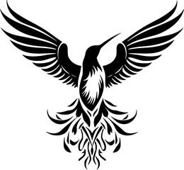 Fototapeta premium Hummingbird | Minimalist and Simple Silhouette - Vector illustration