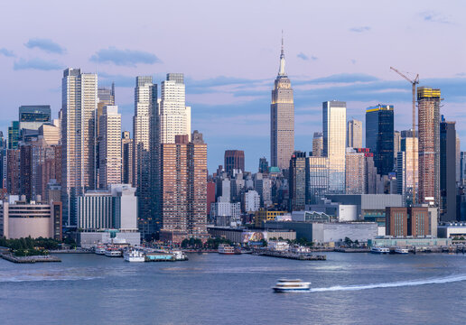 Midtown Manhattan skyline along the Hudson River, New York City, USA