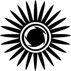 Sun - Minimalist and Flat Logo - Vector illustration