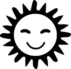 Sun - Minimalist and Flat Logo - Vector illustration