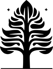 Tree - Minimalist and Flat Logo - Vector illustration