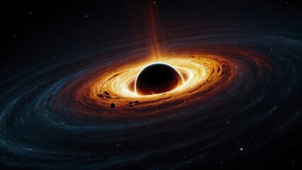 Vibrant accretion disk surrounds a mysterious black hole in deep space