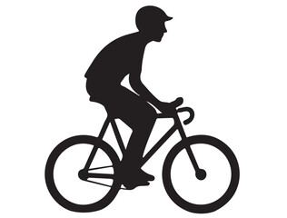 BICYCLE RIDER ICON SILHOUETTE