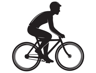 BICYCLE RIDER ICON SILHOUETTE