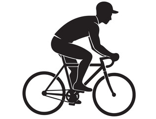 BICYCLE RIDER ICON SILHOUETTE