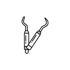 Obraz premium Dental hygiene tools for teeth cleaning.