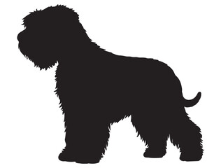 BLACK RUSSIAN TERRIER DOG SILHOUETTE