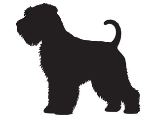 BLACK RUSSIAN TERRIER DOG SILHOUETTE