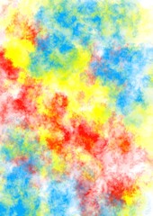 Abstract colorful background in bright hues of red, blue, and yellow  