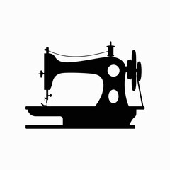 Sewing Machine Silhouette Illustration Design