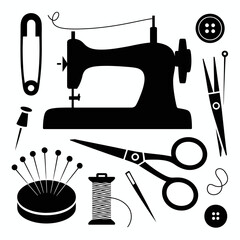 Sewing Tools and Accessories in Silhouette Design