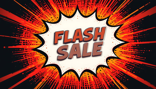 Comic Style Flash Sale Design.