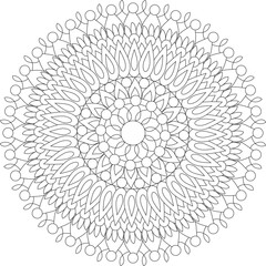 spiritual swirl circle symbol motif adult coloring page celtic mandala mystic vector Christmas