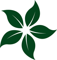 Flower Icon Vector, Decorative Floral Silhouettes, Petals, Blossom, Botanical Minimal Flat Style, Monochrome and Colorful Graphic symbol for Nature, Garden and Spring Design