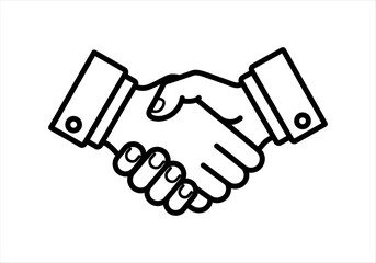 Vector illustration of a business handshake symbolizing partnership and agreement between two parties