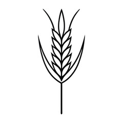 single wheat bundle icon with clean line design