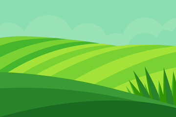 Calm Minimalist Vector Art Landscape Illustration Abstract Nature