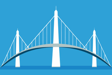 Fototapeta premium Modern Bridge Design with Elegant Support Cables Architectural Structure