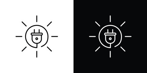 Solar energy icon set,vector and illustration