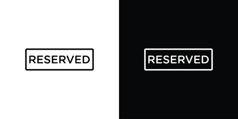 Reserved icon set,vector and illustration