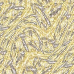 Obraz premium Abstract texture with swirling strands in yellow and silver colors 