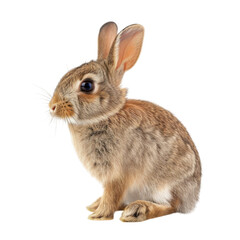 Obraz premium A cute brown rabbit sitting gracefully with soft fur and expressive eyes.