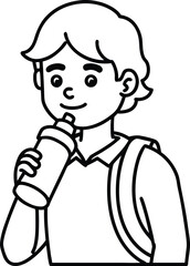 back to school student avatars vector pack