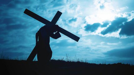 Good Friday religious illustration with a cross