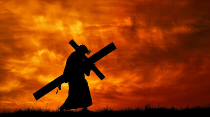Good Friday religious illustration with a cross