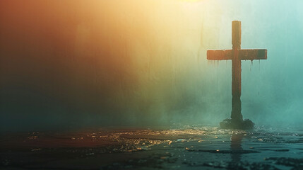 Good Friday religious illustration with a cross