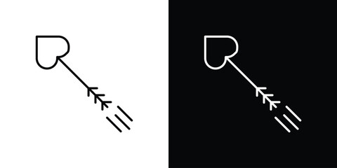 Love arrow icon set,vector and illustration