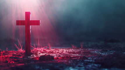 Good Friday religious illustration with a cross