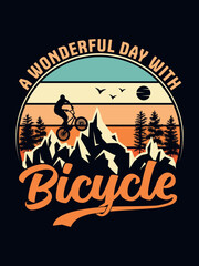 Obraz premium Outdoor Bicycle t shirt design 