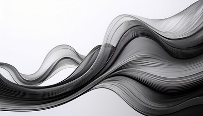 abstract image features flowing dark lines against a white background