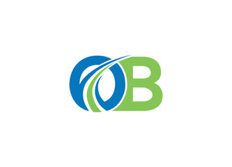 Lette OB logo design vector icon template