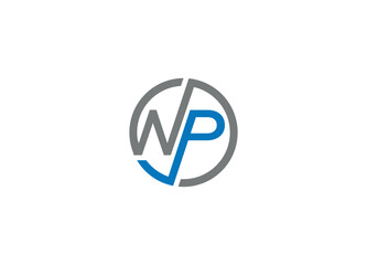 Lette WP logo design vector icon template