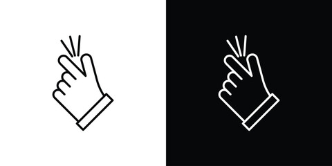 Finger snapping icon set,vector and illustration