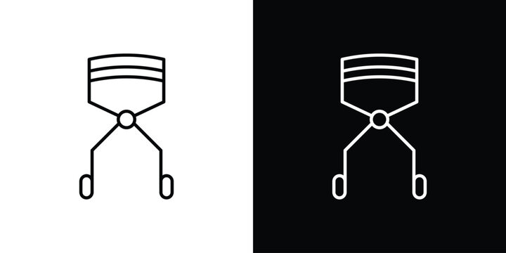 Eyelash curler icon set,vector and illustration