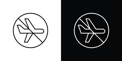 Dont fly signs set,vector and illustration