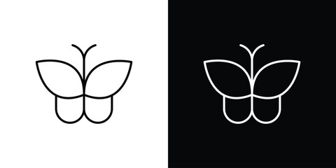 Butterfly icon set,vector and illustration