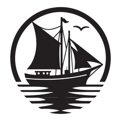 Minimalist Ships and Boats Vector Icon Set